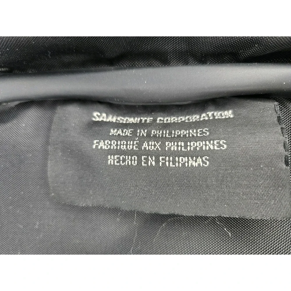 Samsonite‎ Carry On Computer Briefcase Shoulder Bag Black Canvas Black